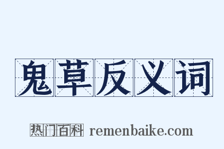 鬼草反义词是什么意思的图片